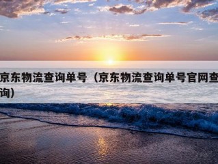 京东物流查询单号（京东物流查询单号官网查询）