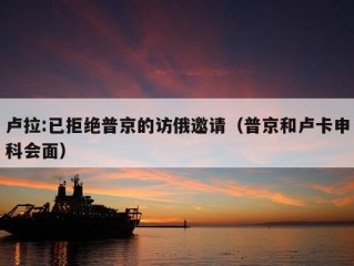 卢拉:已拒绝普京的访俄邀请（普京和卢卡申科会面）