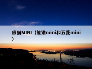 熊猫MINI（熊猫mini和五菱mini）