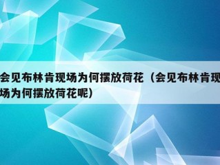 会见布林肯现场为何摆放荷花（会见布林肯现场为何摆放荷花呢）