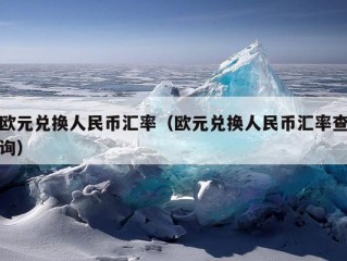 欧元兑换人民币汇率（欧元兑换人民币汇率查询）