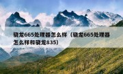 骁龙665处理器怎么样（骁龙665处理器怎么样和骁龙835）