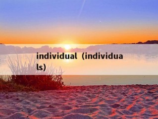 individual（individuals）