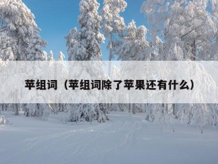 苹组词（苹组词除了苹果还有什么）