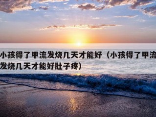 小孩得了甲流发烧几天才能好（小孩得了甲流发烧几天才能好肚子疼）