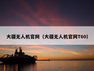 大疆无人机官网（大疆无人机官网T60）