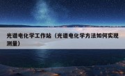 光谱电化学工作站（光谱电化学方法如何实现测量）