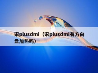 宋plusdmi（宋plusdmi有方向盘加热吗）