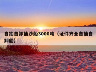 自抽自卸抽沙船3000吨（证件齐全自抽自卸船）