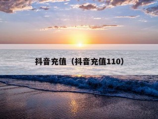 抖音充值（抖音充值110）