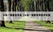 小白一键重装系统（小白一键重装系统手机版）