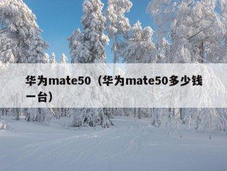 华为mate50（华为mate50多少钱一台）