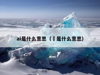 ai是什么意思（欸是什么意思）