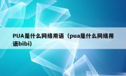 PUA是什么网络用语（pua是什么网络用语bibi）