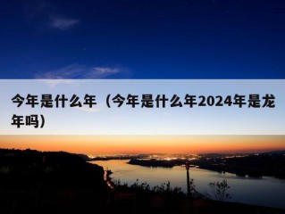 今年是什么年（今年是什么年2024年是龙年吗）