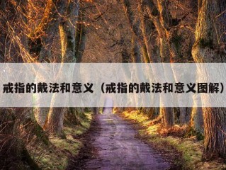 戒指的戴法和意义（戒指的戴法和意义图解）