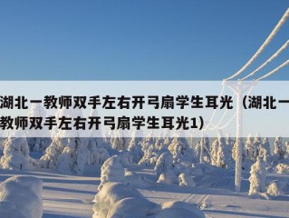 湖北一教师双手左右开弓扇学生耳光（湖北一教师双手左右开弓扇学生耳光1）