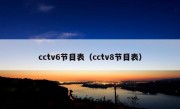 cctv6节目表（cctv8节目表）