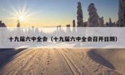 十九届六中全会（十九届六中全会召开日期）