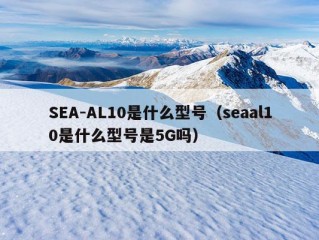 SEA-AL10是什么型号（seaal10是什么型号是5G吗）