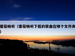 番茄畅听（番茄畅听下载的歌曲在哪个文件夹）