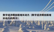 数字经济释放新增长动力（数字经济释放新增长动力的例子）