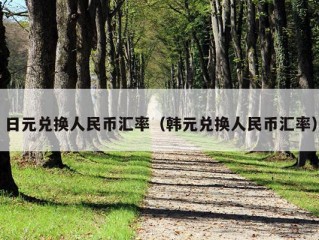 日元兑换人民币汇率（韩元兑换人民币汇率）