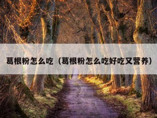 葛根粉怎么吃（葛根粉怎么吃好吃又营养）