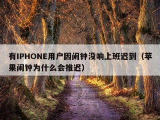 有IPHONE用户因闹钟没响上班迟到（苹果闹钟为什么会推迟）