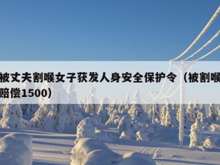 被丈夫割喉女子获发人身安全保护令（被割喉赔偿1500）