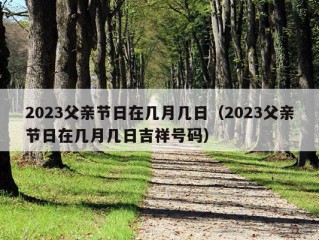 2023父亲节日在几月几日（2023父亲节日在几月几日吉祥号码）