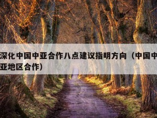 深化中国中亚合作八点建议指明方向（中国中亚地区合作）