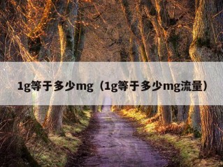 1g等于多少mg（1g等于多少mg流量）