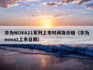 华为NOVA11系列上市时间及价格（华为nova1上市日期）