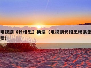 电视剧《长相思》杨紫（电视剧长相思杨紫免费）