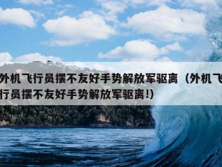 外机飞行员摆不友好手势解放军驱离（外机飞行员摆不友好手势解放军驱离!）