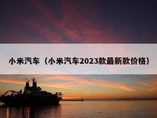 小米汽车（小米汽车2023款最新款价格）