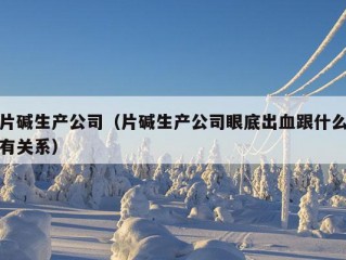 片碱生产公司（片碱生产公司眼底出血跟什么有关系）