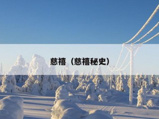 慈禧（慈禧秘史）