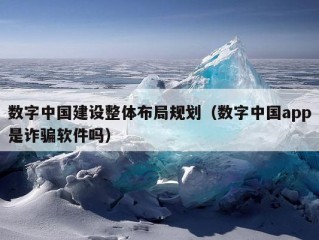 数字中国建设整体布局规划（数字中国app是诈骗软件吗）