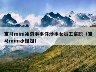 宝马mini冰淇淋事件涉事女员工离职（宝马mini小姐姐）