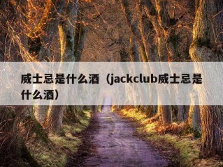 威士忌是什么酒（jackclub威士忌是什么酒）