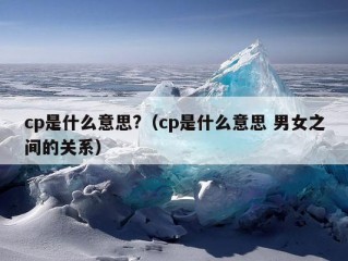 cp是什么意思?（cp是什么意思 男女之间的关系）