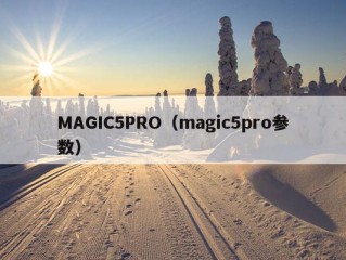 MAGIC5PRO（magic5pro参数）