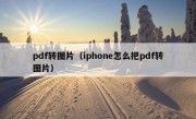 pdf转图片（iphone怎么把pdf转图片）