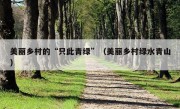 美丽乡村的“只此青绿”（美丽乡村绿水青山）