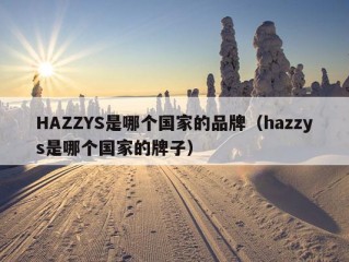 HAZZYS是哪个国家的品牌（hazzys是哪个国家的牌子）