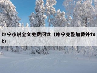 坤宁小说全文免费阅读（坤宁完整加番外txt）