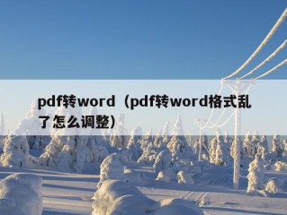 pdf转word（pdf转word格式乱了怎么调整）