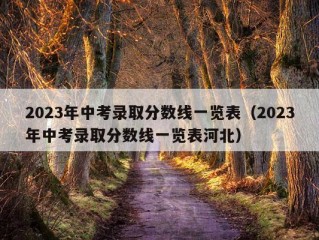 2023年中考录取分数线一览表（2023年中考录取分数线一览表河北）